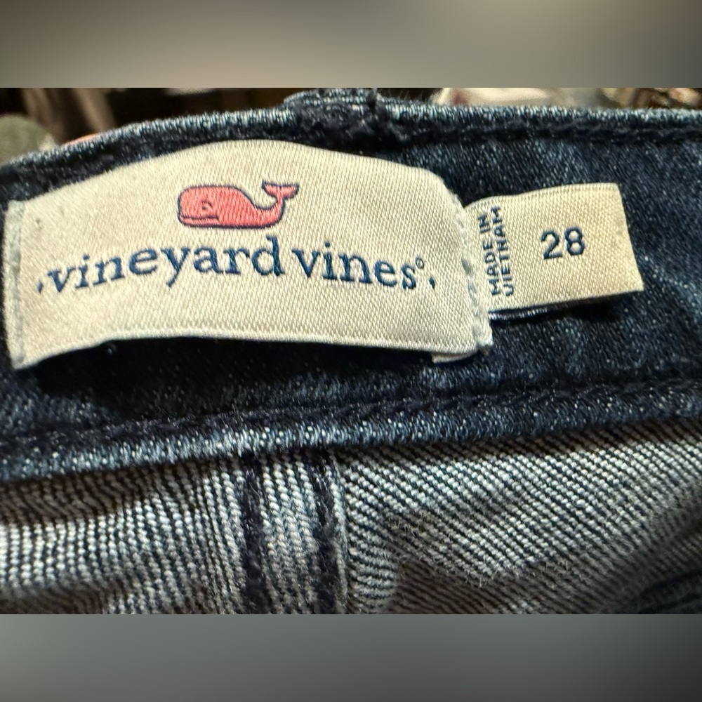 Vinyard Vines Straight Cropped Jeans with Frayed Hem Women’s Size 28 - Picture 3 of 3